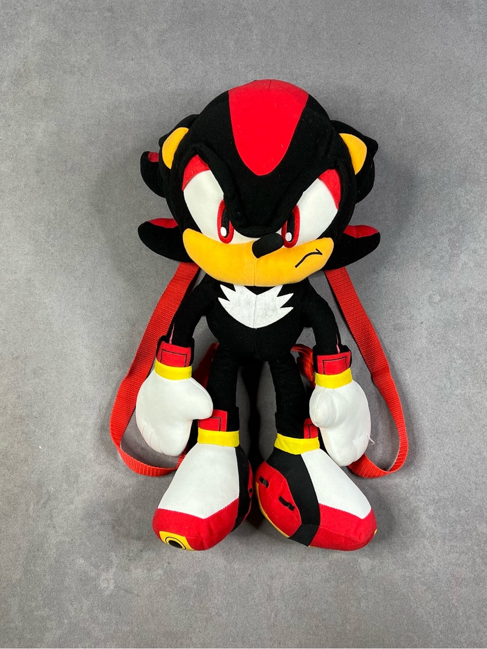 Shadow the Hedgehog Plush Backpack - Black & Red Character Bag